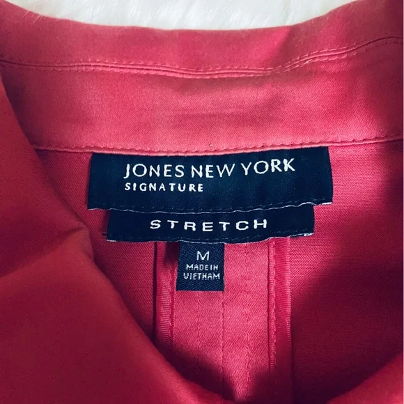 Jones New York Signature Sz M Orange Women’s Utility Jacket with Stretch - Picture 7 of 11